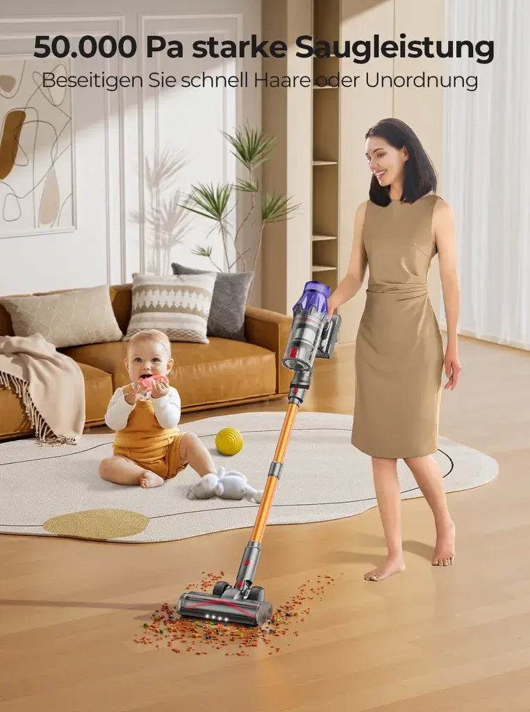 Pireware® Ultra 7 - Der Stärkste - Kabelloser Akku Staubsauger Beutellos