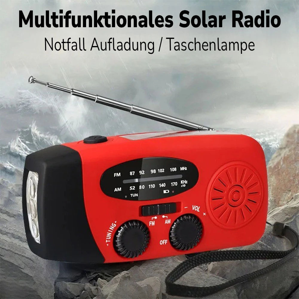 Notfall-Kurbelradio mit Solar & Powerbank