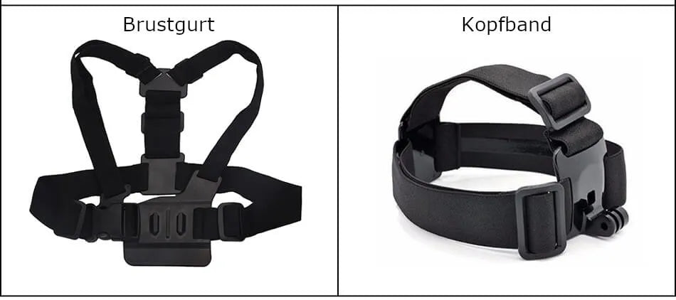 Action Cam Kamera 4K Brustgurt Kopfband Extra Ausstattung Ausruestung