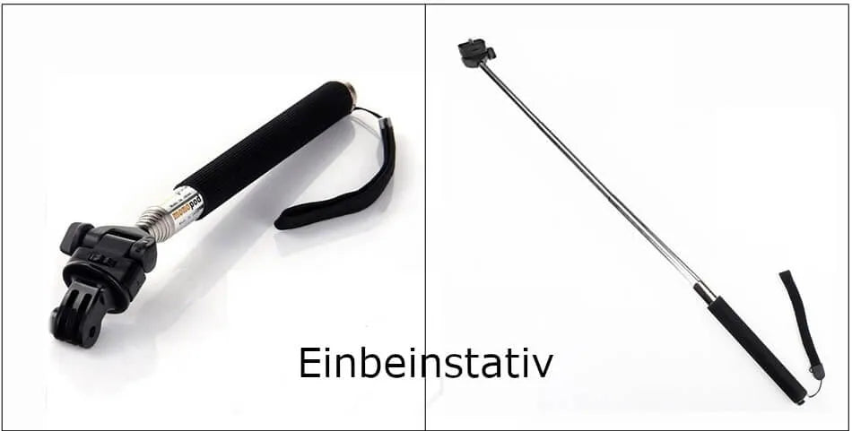 Action Cam Kamera 4K Einbeinstativ Stativ Selfiestick