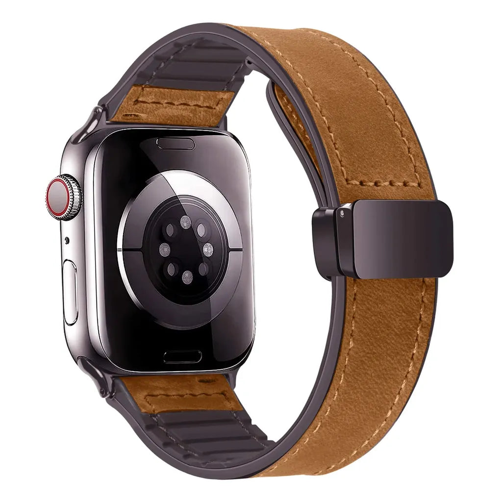 Apple Watch Armband aus Leder mit Magnetverschluss