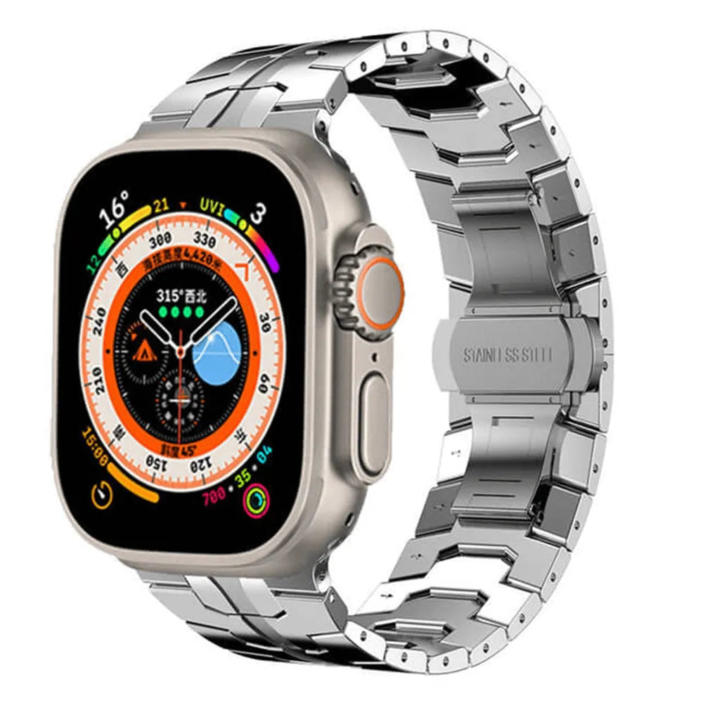 Pireware Titan Silber Apple Watch Armband