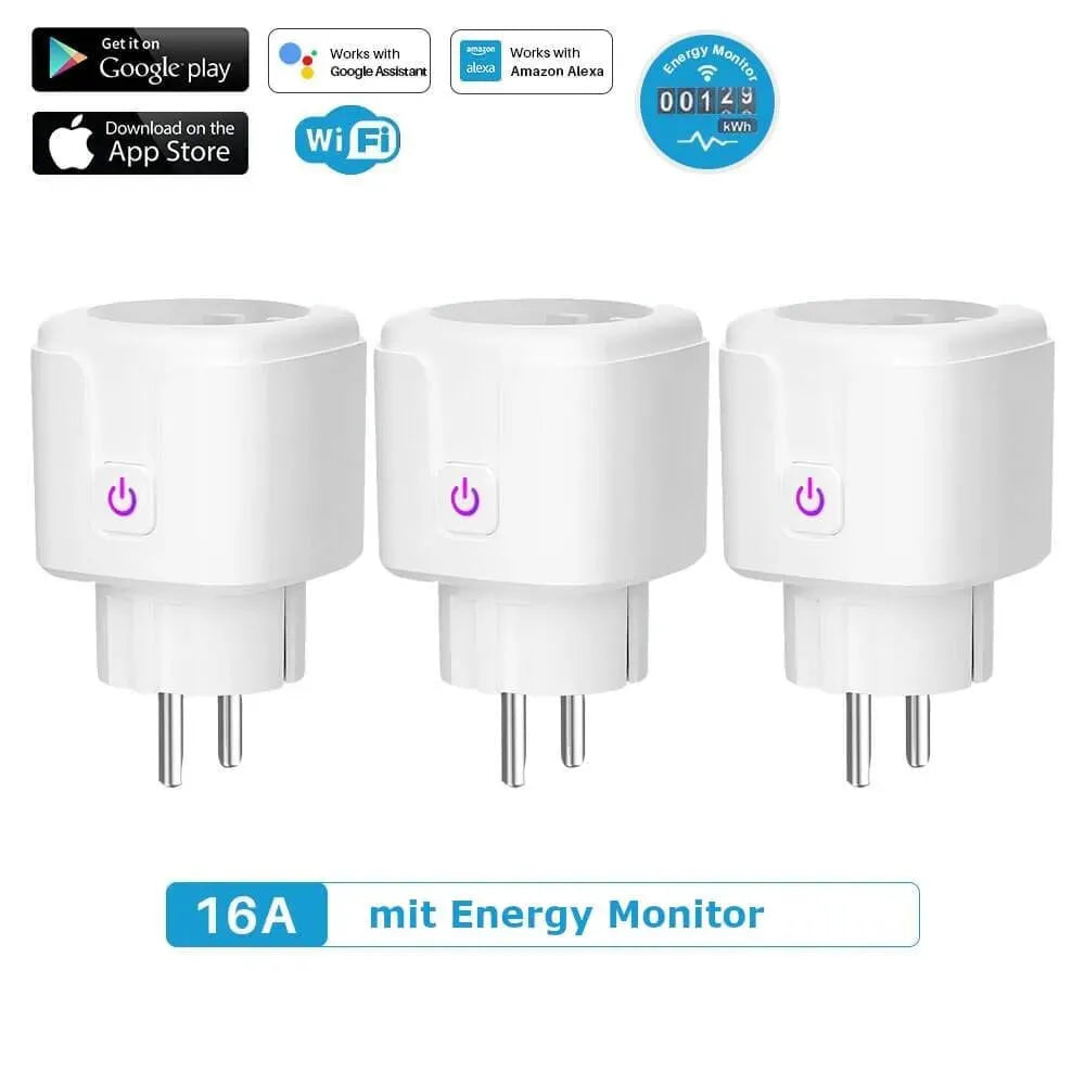Smarte WLAN Steckdose Alexa Google Home 3 Stueck