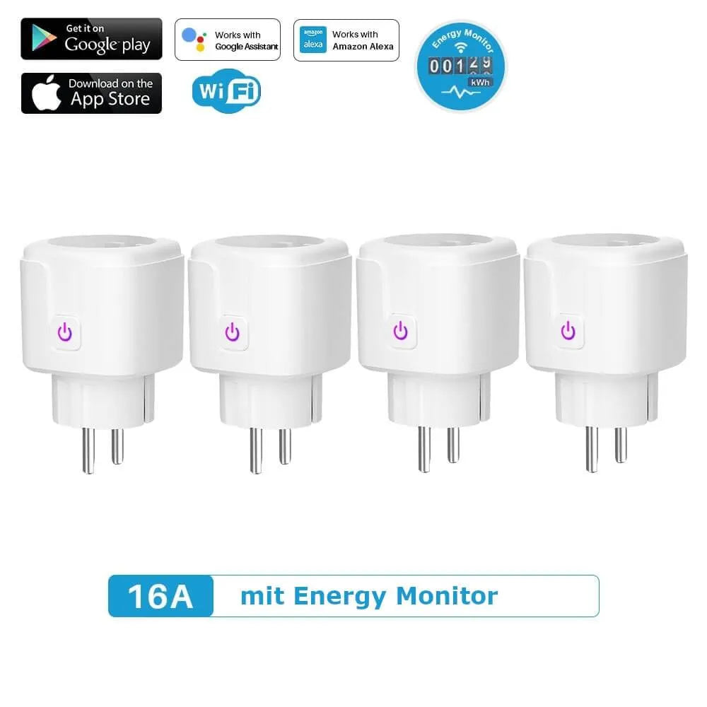 Smarte WLAN Steckdose Alexa Google Home 4 Stueck
