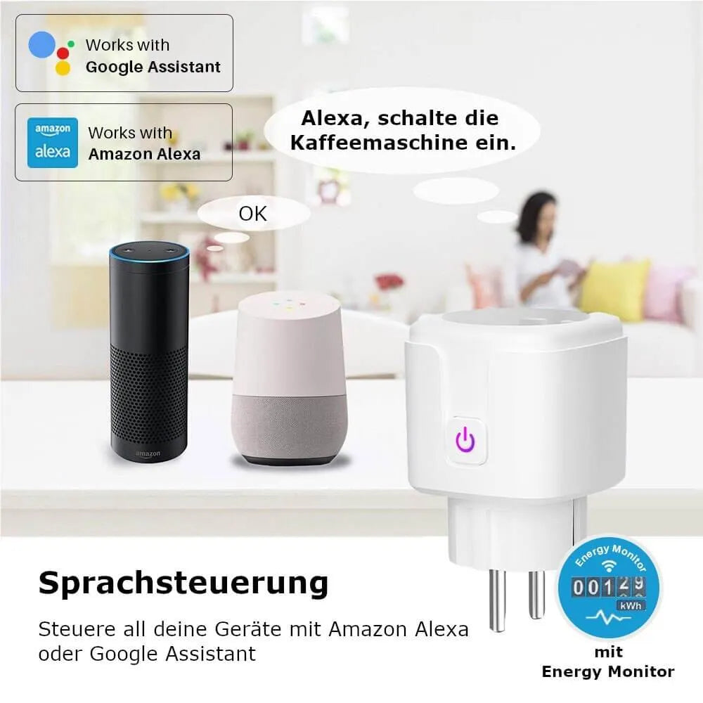 Smarte WLAN Steckdose Alexa Google Home