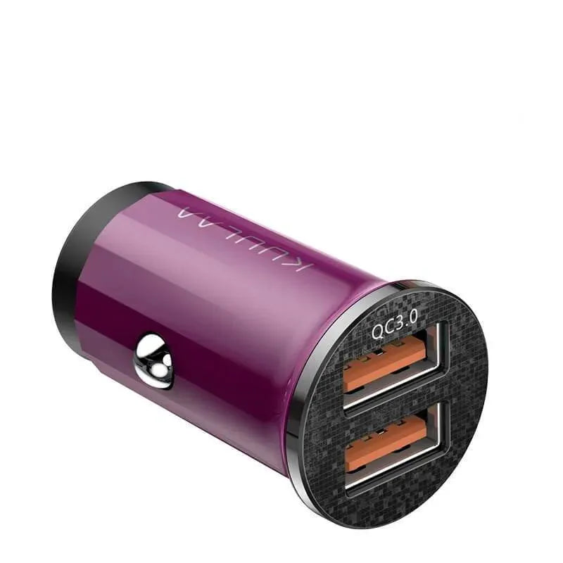 USB Quick Charge Adapter fuer alle Fahrzeuge Zigarettenanzuender mit 2 Ports in rot