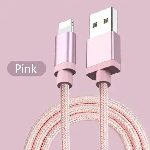 USB Ladekabel Lightning USB-C Micro-USB pink rosa