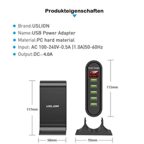 5 Port USB Stecker fuer schnelles Laden Produkteigenschaften