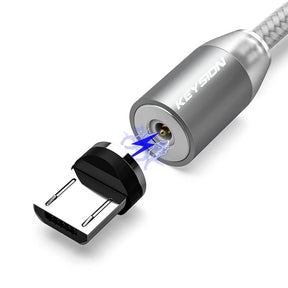 Magnetisches Ladekabel fuer Micro USB in grau
