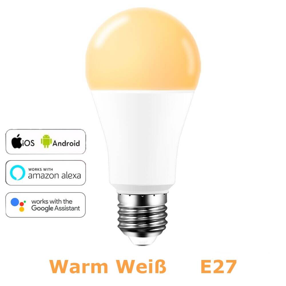 Smarte Glühbirne Warm Weiss Alexa