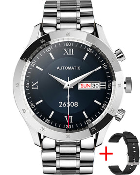 Smartwatch Herren Silber Edelstahl Armband Bluetooth