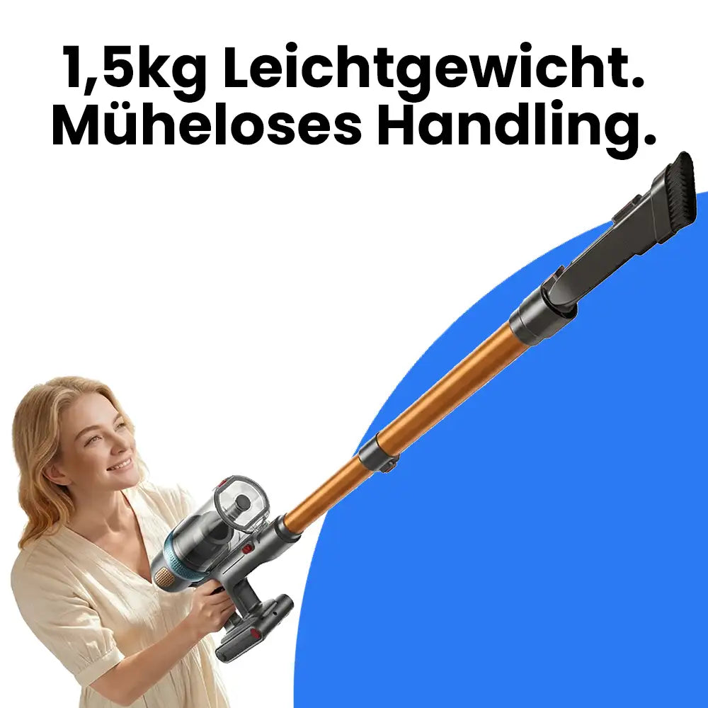 Pireware® Turbo 1200 Kabelloser Akku Staubsauger Beutellos