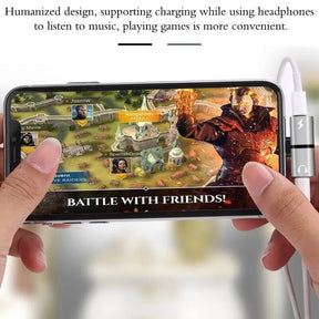 iPhone Adapter für gleichzeitiges Musik hoeren und laden fuer gaming