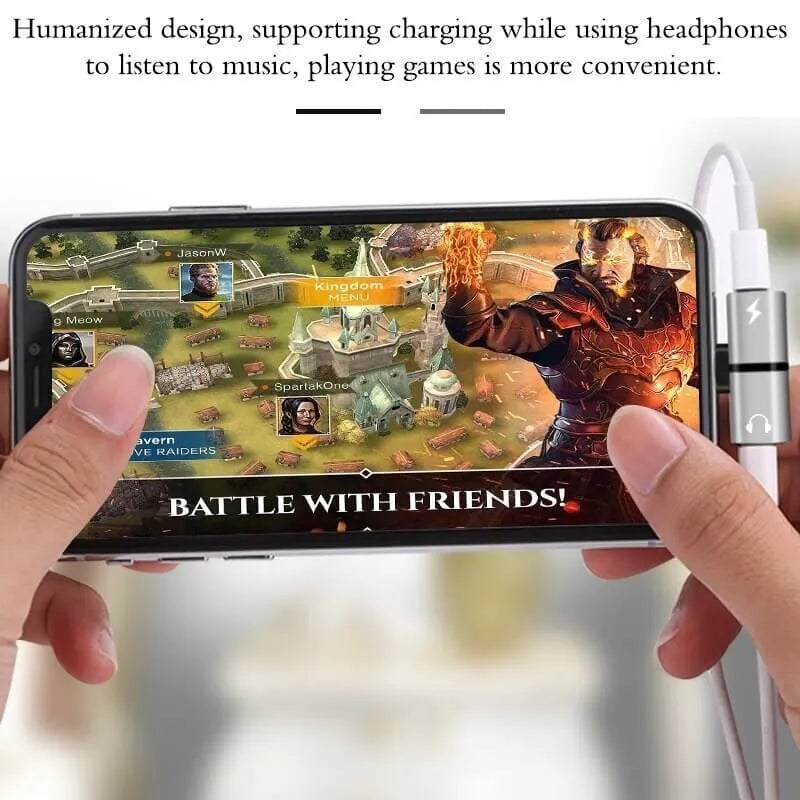 iPhone Adapter für gleichzeitiges Musik hoeren und laden fuer gaming