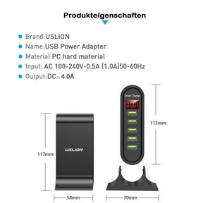5 Port USB Stecker fuer schnelles Laden Produkteigenschaften