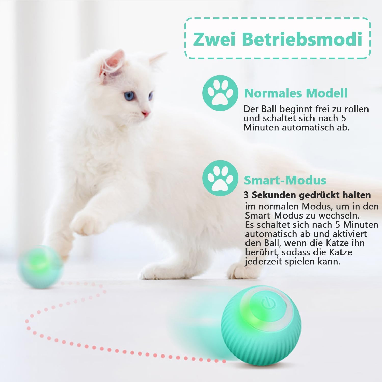 Katzenspielzeug Elektrisch - Interaktiver Katzenball