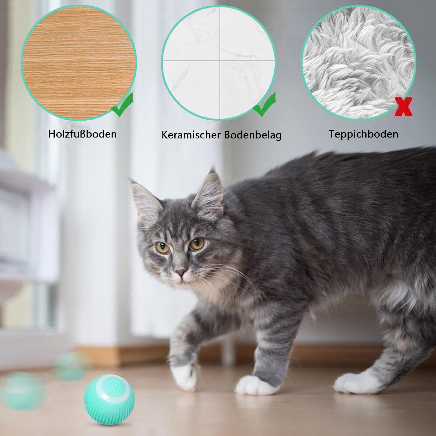 Katzenspielzeug Elektrisch - Interaktiver Katzenball