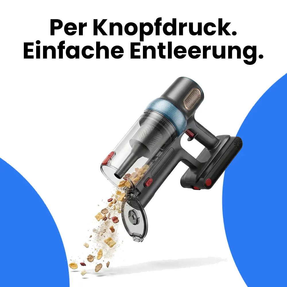 Pireware® Turbo 1200 Kabelloser Akku Staubsauger Beutellos