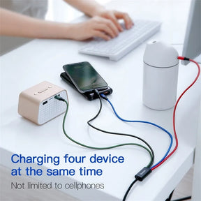 3 in 1 USB Kabel Quick Charge USB-C iPhone Micro-USB Ladekabel USB Anschluss Schnell Laden Android Samsung Huawei Apple