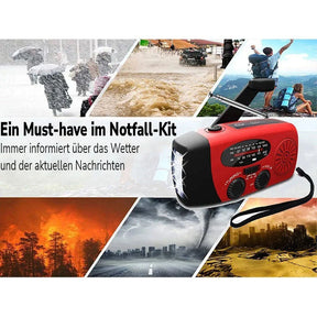 Notfall-Kurbelradio mit Solar & Powerbank