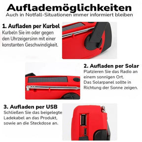Notfall-Kurbelradio mit Solar & Powerbank