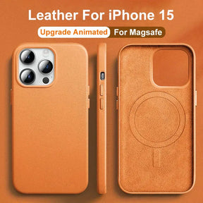 iPhone Lederoptik Schutzhülle mit MagSafe