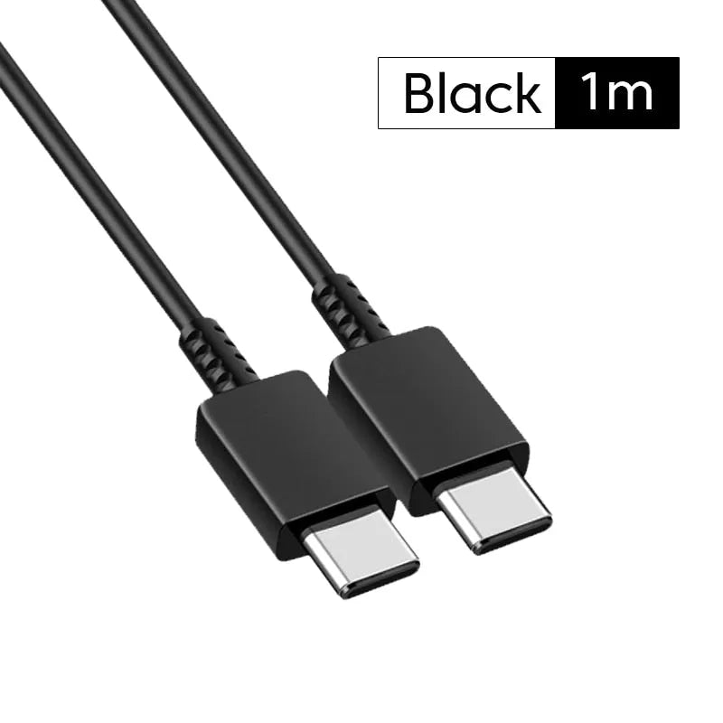USB-C Ladekabel Schnell Laden für Samsung Galaxy S22 S21 S20 Note 20 10 A90 Typ C Ladegerät Schnelles Aufladen mit USB C auf Typ C Kabel