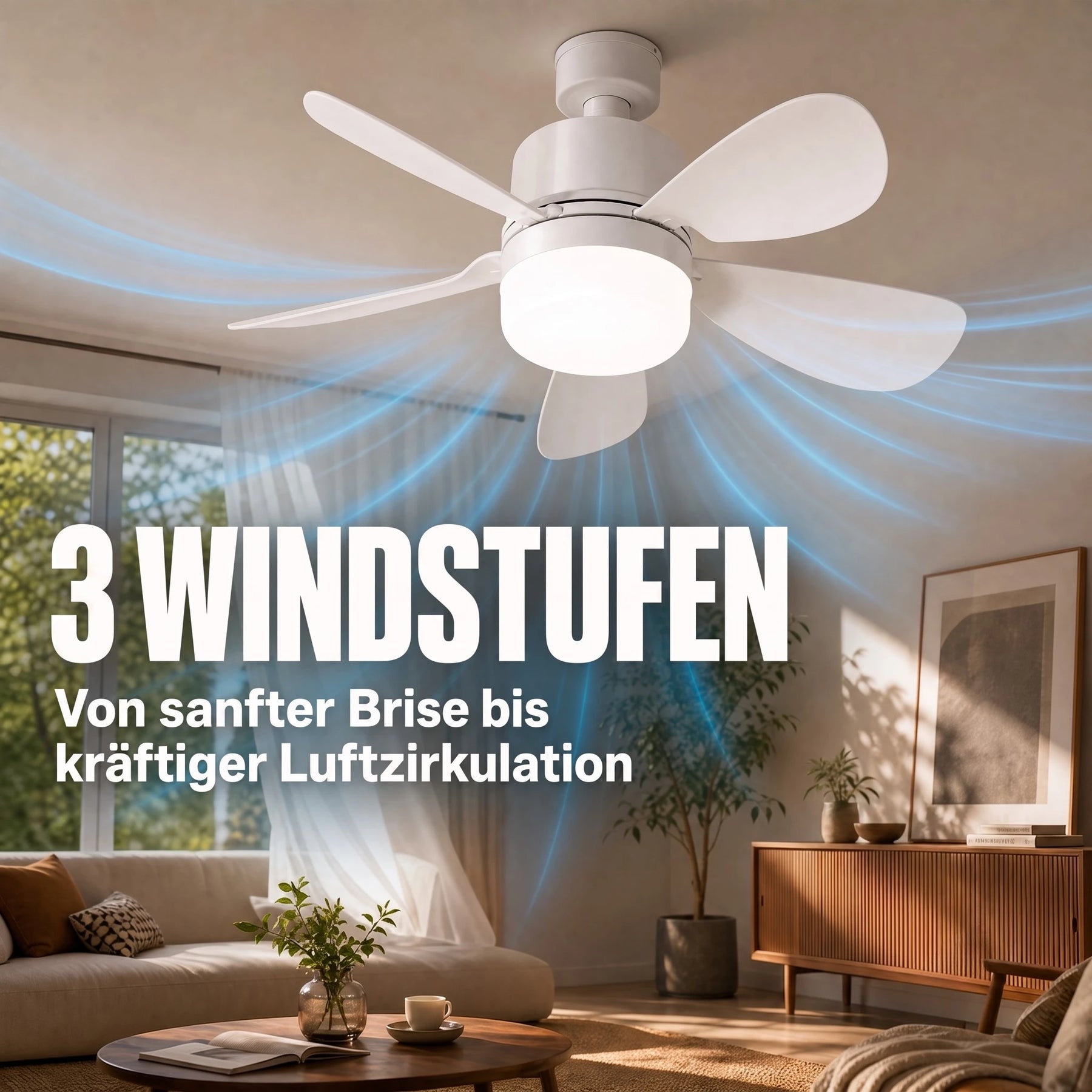 Pireware® AirLux Deckenventilator-Leuchte