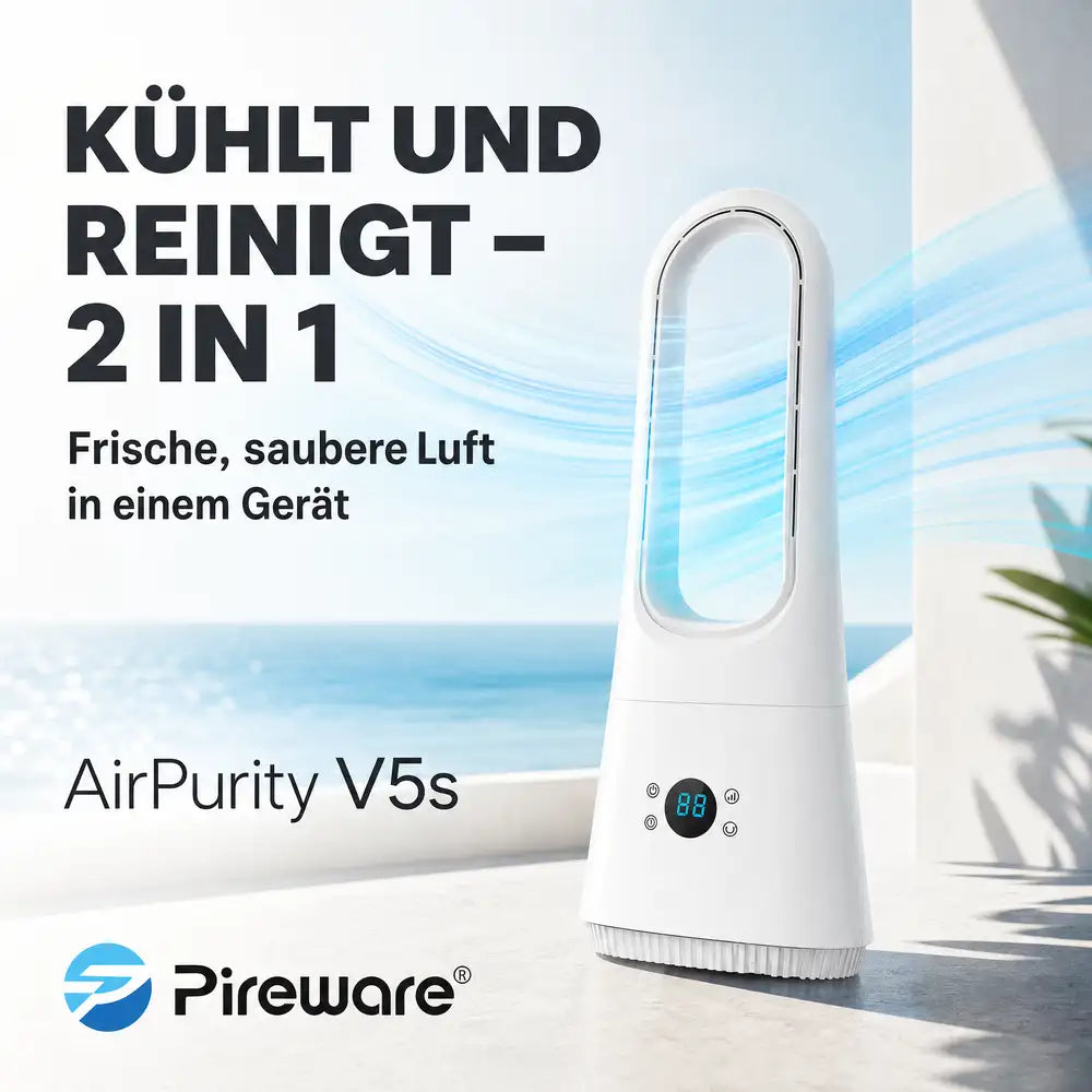 Pireware® AirPurity 2-in-1 Luftkühler und Luftreiniger V5s