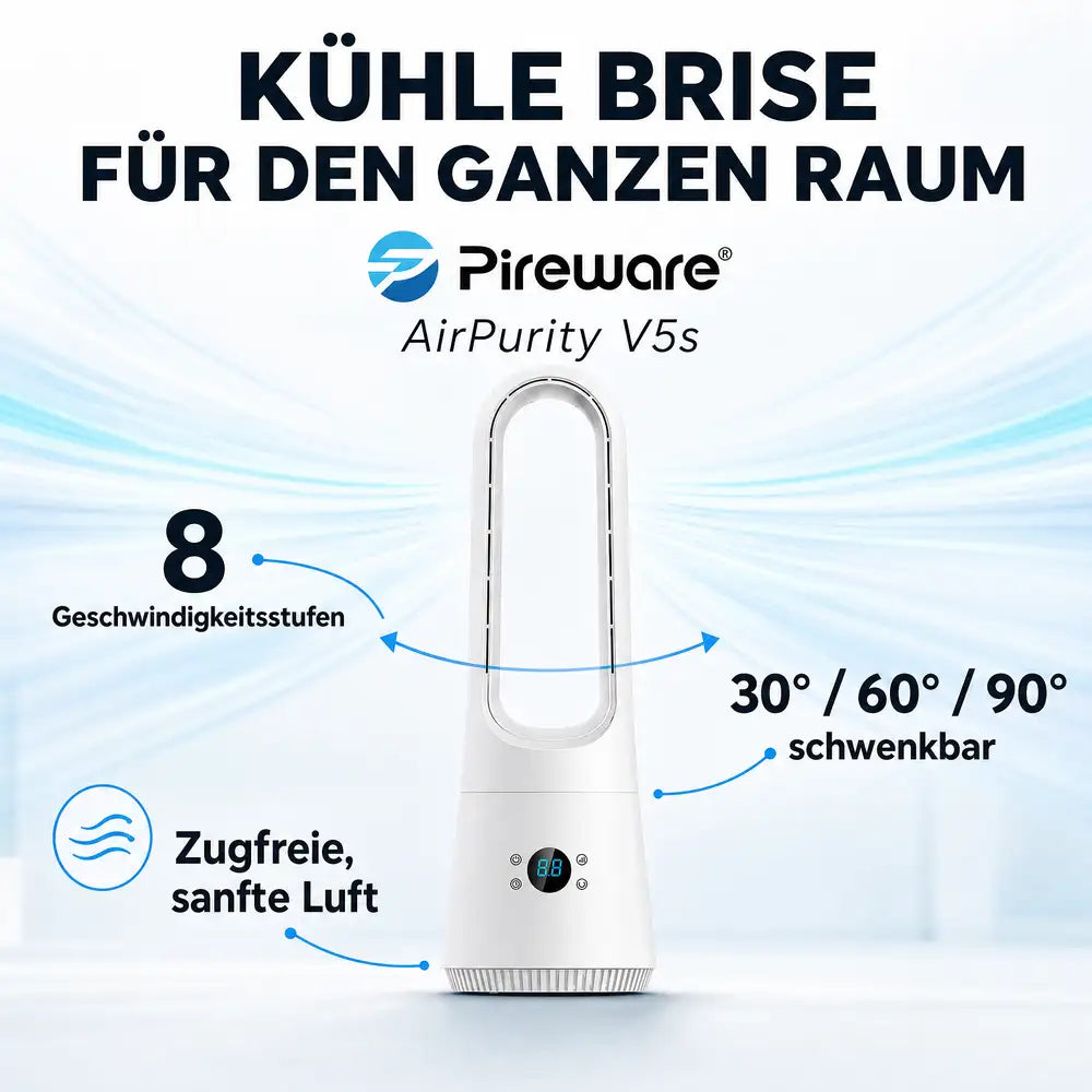Pireware® AirPurity 2-in-1 Luftkühler und Luftreiniger V5s