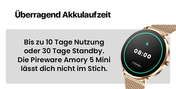 Akkulaufzeit Pireware Amory 5 Mini