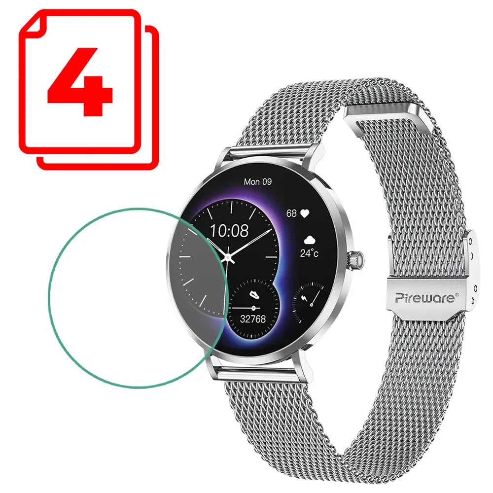 Panzerglas Displayschutzfolie 4 Stk. für Smartwatch Pireware® Amory 5 Mini
