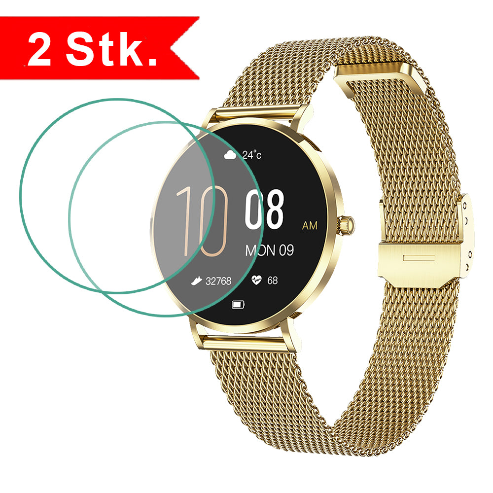 Panzerglas Displayschutzfolie 2 Stk. für Smartwatch Pireware® Amory 5 Mini