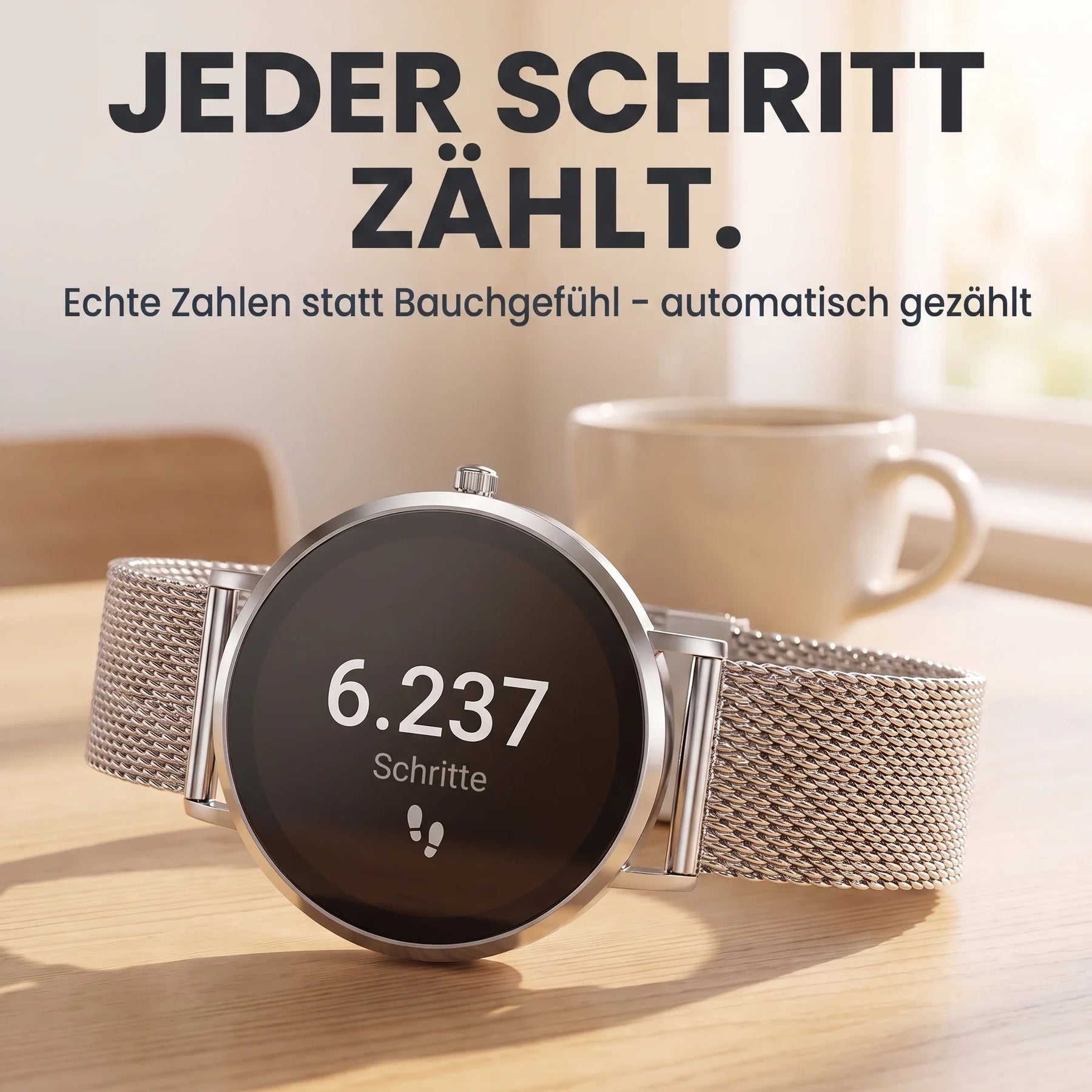 Jeder Schritt zählt – Amory 5 Mini mit Schrittzähler-Anzeige 6.237 Schritte