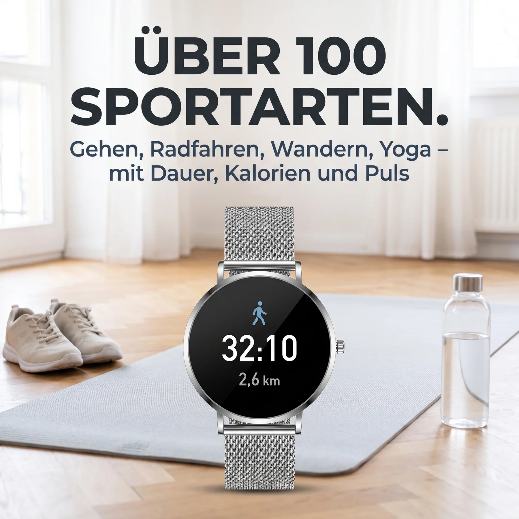Über 100 Sportarten – Amory 5 Mini auf Yogamatte mit Gehen-Modus