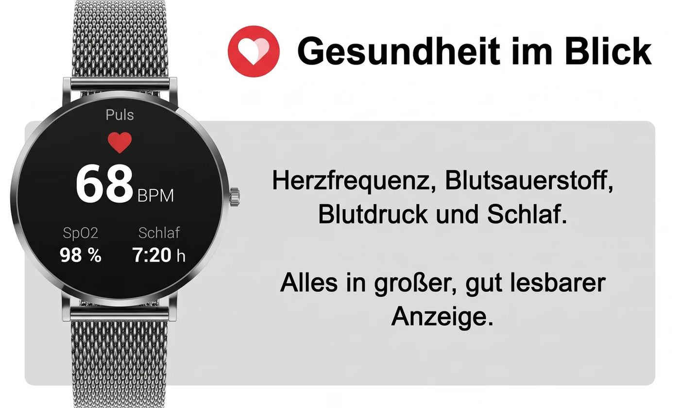 Gesundheit im Blick – Amory 5 Mini mit Puls, SpO2 und Schlaf