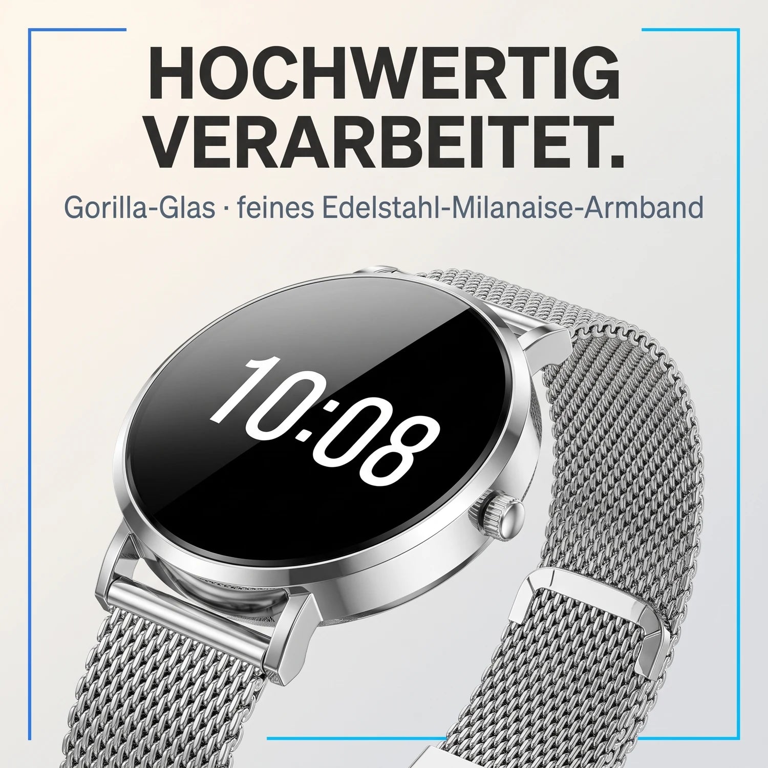 Hochwertig verarbeitet – Gehäuse und Milanaise-Armband der Amory 5 Mini im Detail