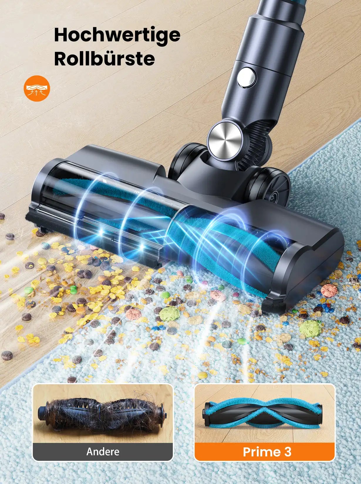 Pireware® Prime 3 Kabelloser Akku Staubsauger Beutellos