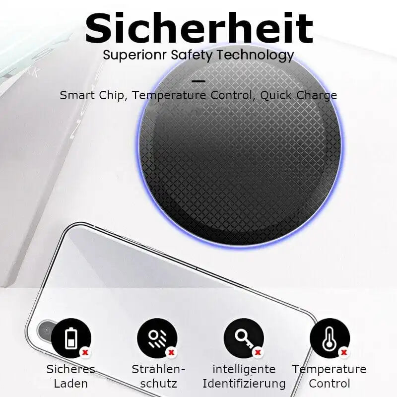 Induktive Schnell Ladeplatte Qi sichere Technologie