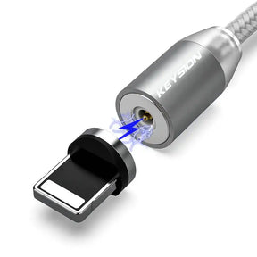 Magnetisches Ladekabel fuer Apple Lightning in silber