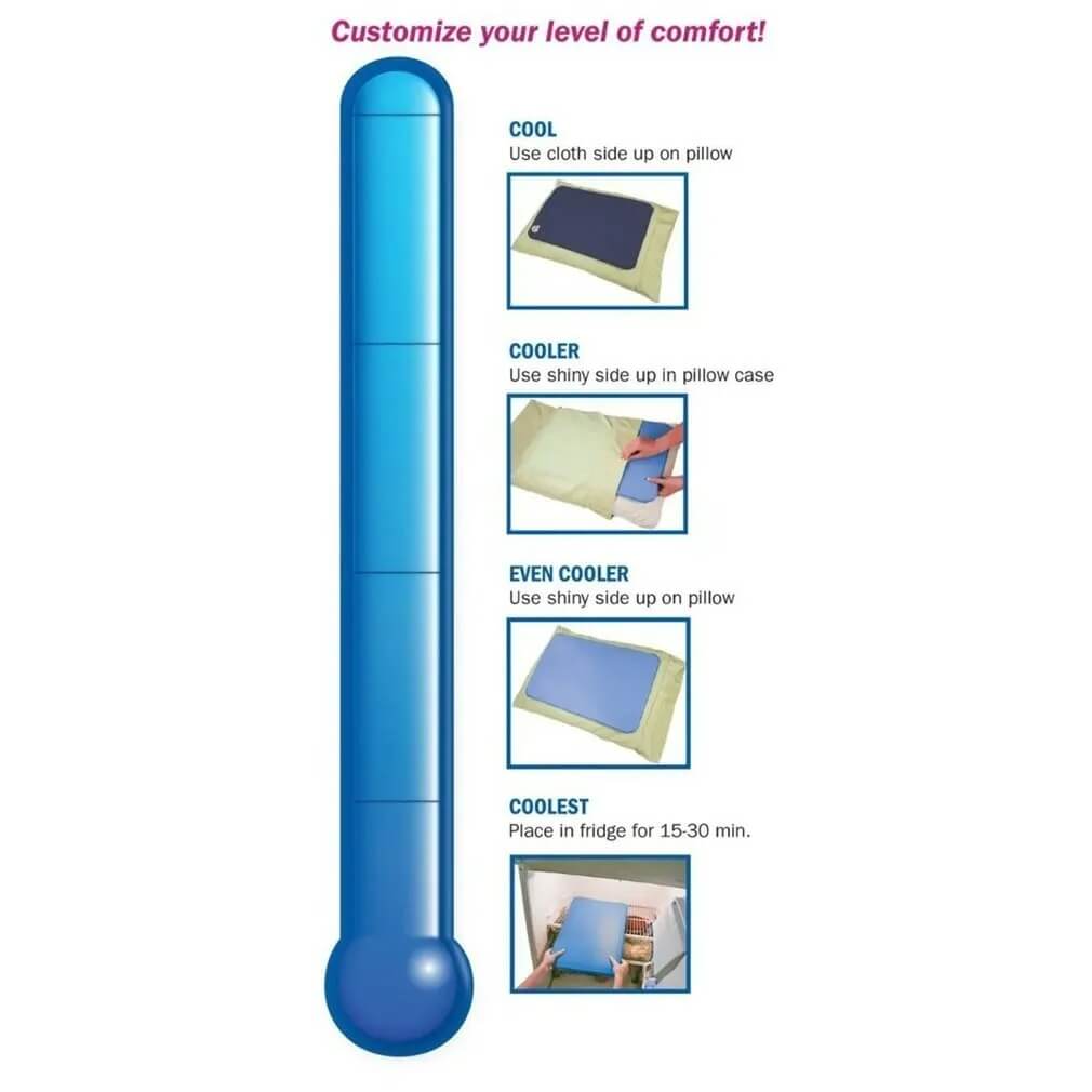 Kühlendes Kissen - Besser Schlafen bei Hitze, Migräne & Fieber - 53x30cm