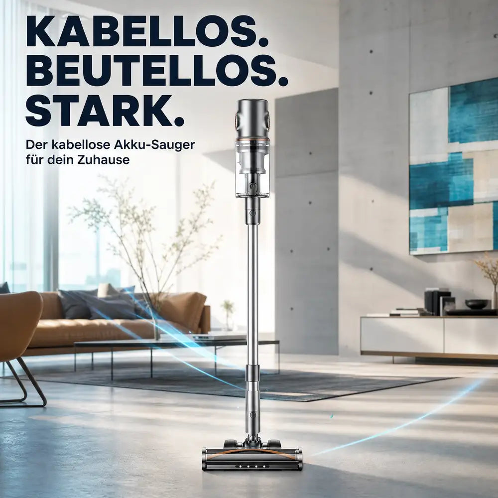 Pireware® Novax - Kabelloser Akku Staubsauger Beutellos