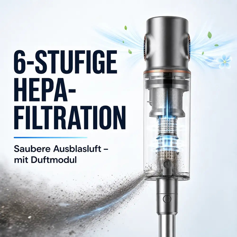 Pireware® Novax - Kabelloser Akku Staubsauger Beutellos