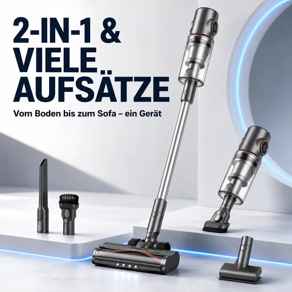 Pireware® Novax - Kabelloser Akku Staubsauger Beutellos