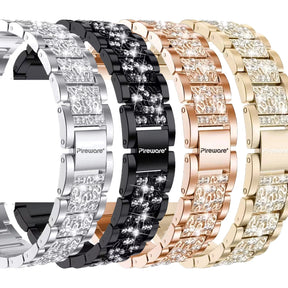 Pireware® Edelstahl Glitzer Glieder Armband 18 mm
