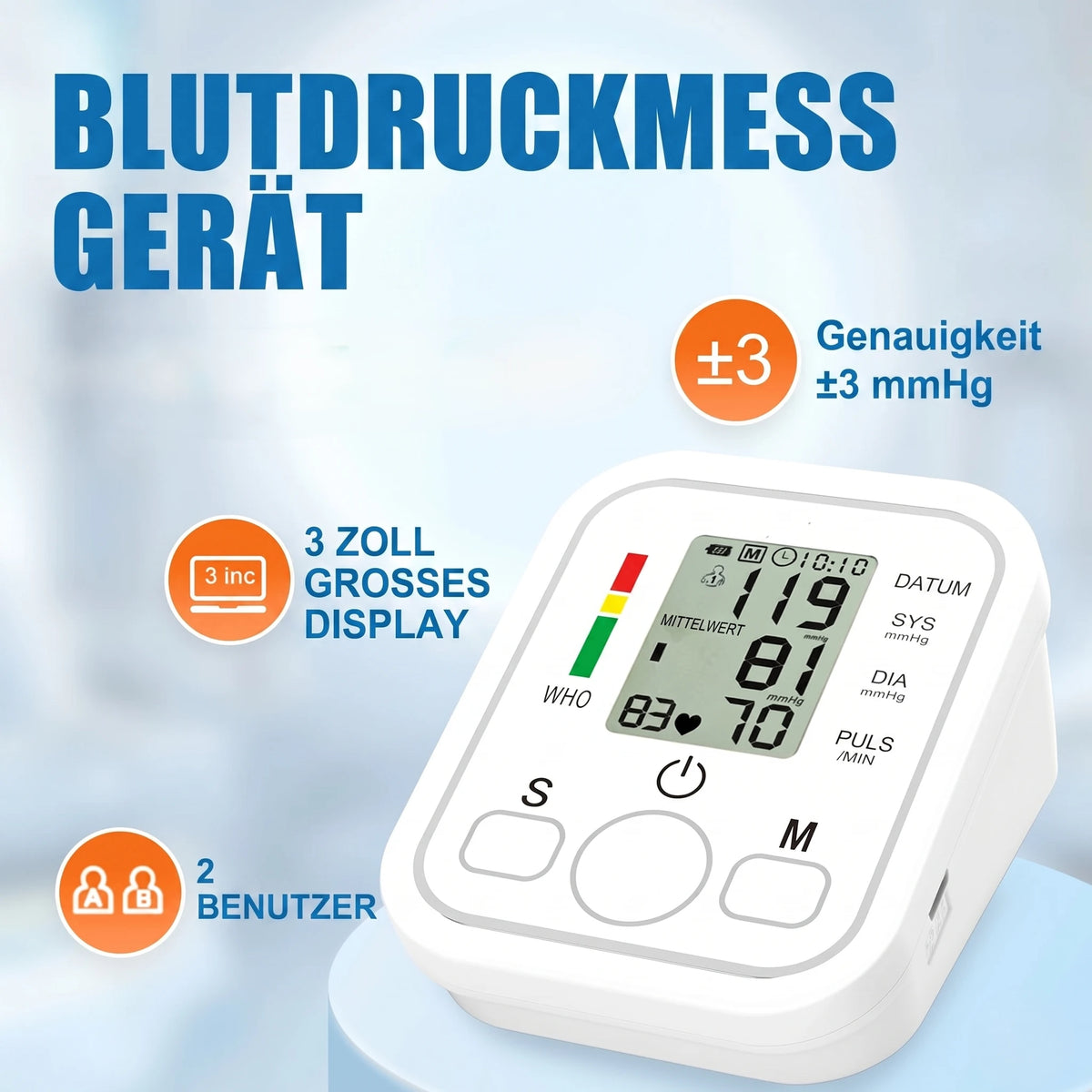 Pireware® VitalPulse Blutdruckmessgerät