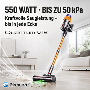 Pireware® Quantum V18 - Kabelloser Akku Staubsauger Beutellos