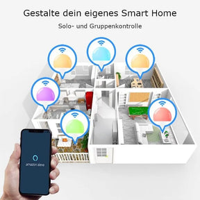 Smarte Glühbirne Alexa Google Home Gruppe