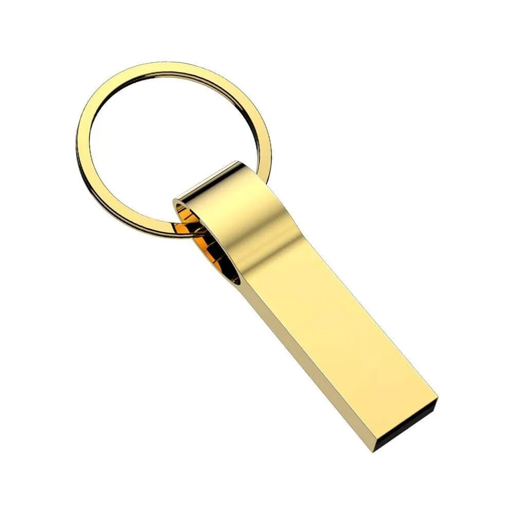 kleiner wasserdichter USB 2.0 Stick in verschiedenen Kapazitaeten in gold