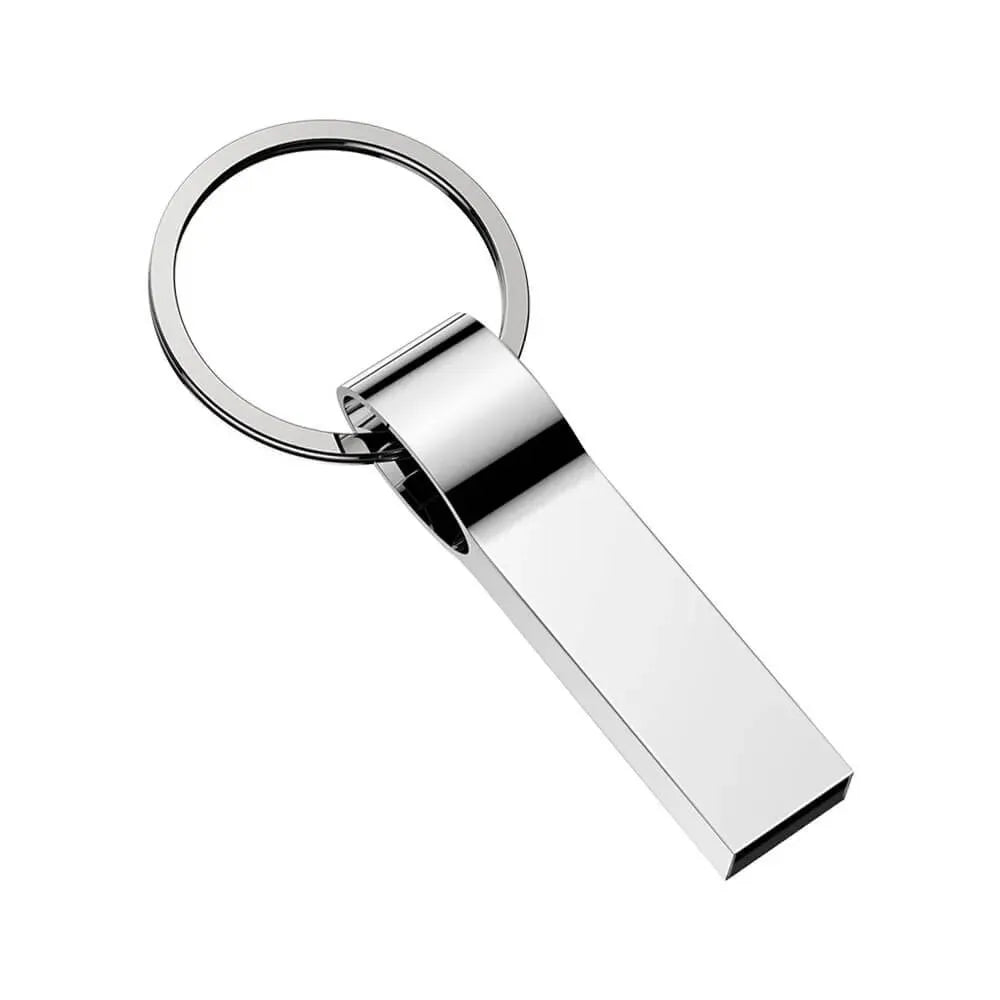 kleiner wasserdichter USB 2.0 Stick in verschiedenen Kapazitaeten in silber